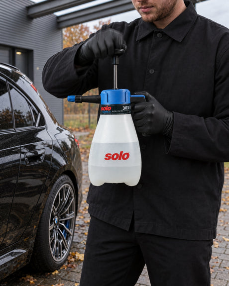 Detailing1 Hero: Pressure sprayers — choosing the right pressure washer, pre-wash at 3 bar instead of high pressure (Mobile)