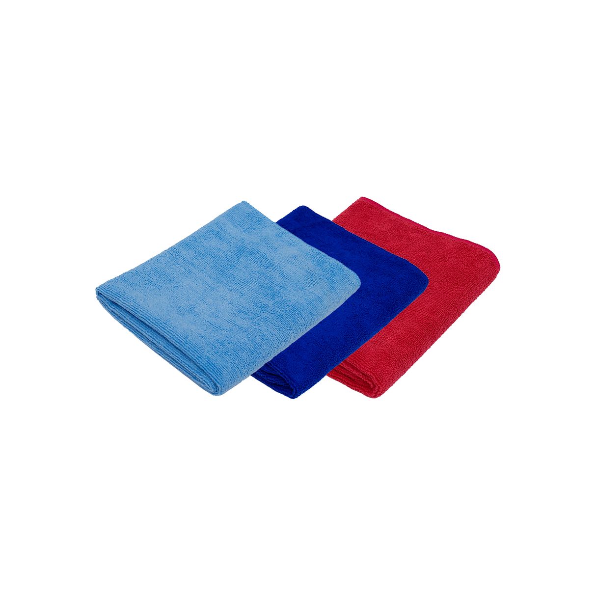 Car Wash 3er Set "BMW M" 320GSM Mikrofasertücher (Hellblau + Blau + Rot)