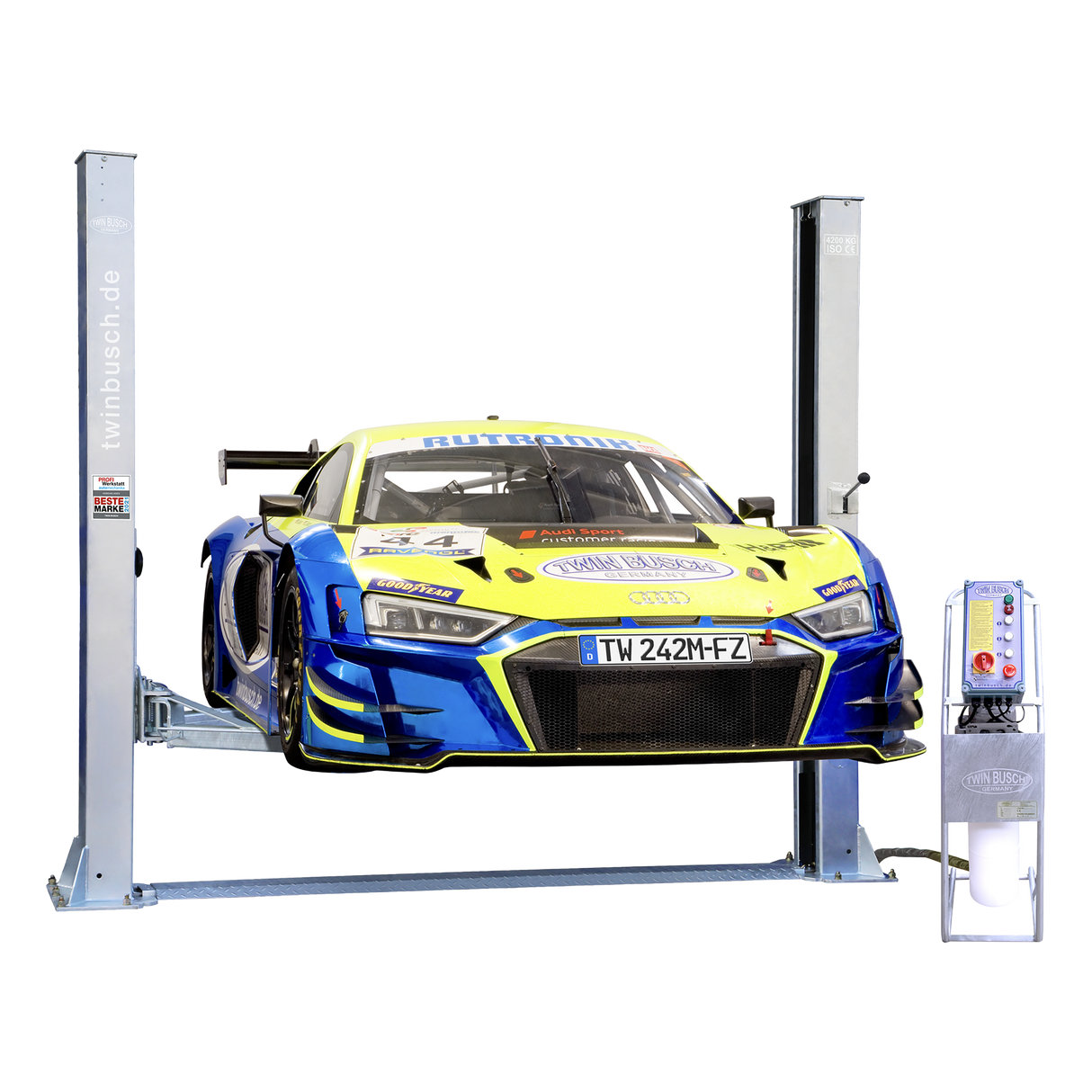 TW242M-230 "BASIC LINE" 2-Säulen-Hebebühne bis 4200kg