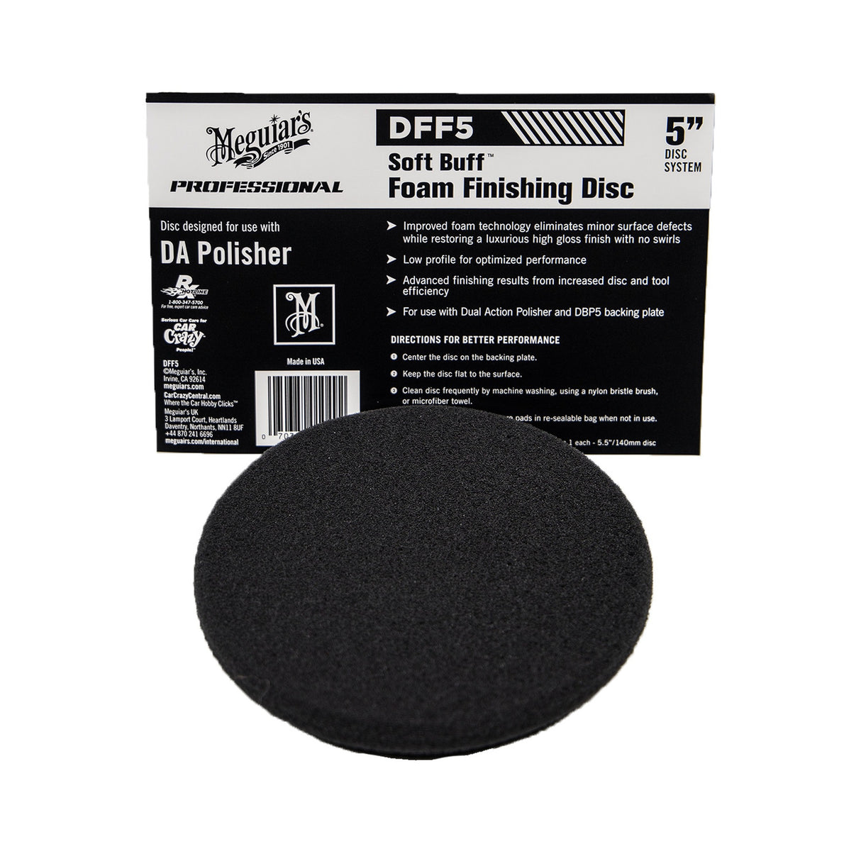 Meguiars SOFT BUFF DA Foam Finishing Disc Polierpad 5 Zoll (12,7 cm)