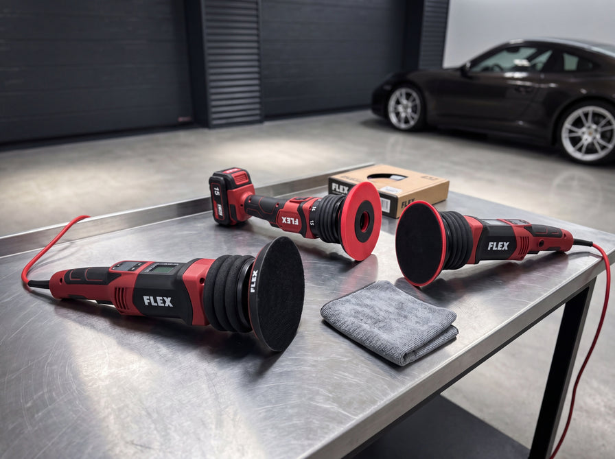 Detailing1 Spotlight: FLEX Poliermaschinen — PE 2 14-EC C, XFE 2 15 18-EC, XCE 2 8 14-EC C