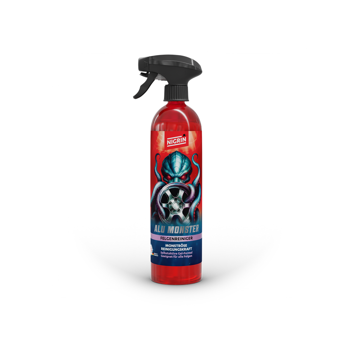 Detailing1 NIGRIN „Alu Monster" Felgenreiniger — 1000 ml / 1 Liter Sprühflasche