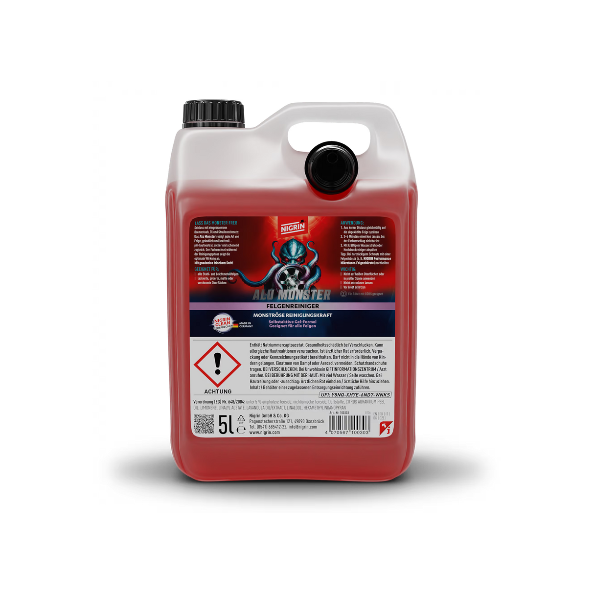 Detailing1 NIGRIN „Alu Monster" Felgenreiniger — 5 Liter Kanister